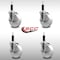 Service Caster 5'' SS Nylon Swivel 1'' Expanding Stem Caster Set with Brake, 4PK SCC-SSEX20S514-NYS-TLB-1-4 - alternate 2